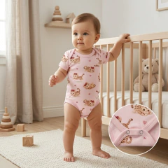 Body Suedine Marga Curta Estampa Digital 100% Algodão | Menina - Tatai Baby | Moda Bebê e Enxoval