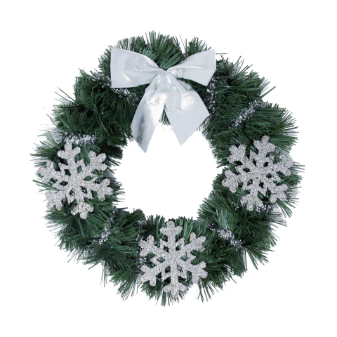 Corona Navidad 30 cm Decorada #672 - comprar online