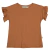 Blusa Infantil menina Algodão Babados Tijolo