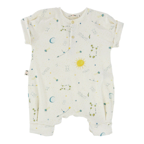 Macacão bebê curto signo Gêmeos