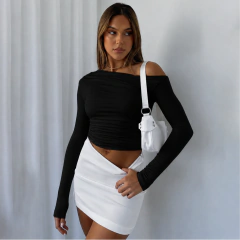 Blusa Feminina Ombro a Ombro Manga Longa