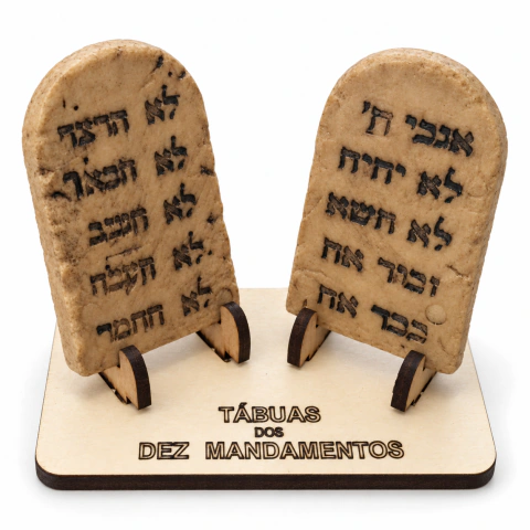 Tábuas dos 10 Mandamentos com Base - 7cm