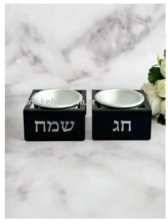 Par de Candelabros Individuales Gris Y Negro Glow Reversibles en internet