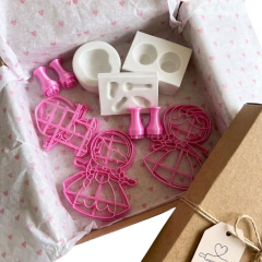 Caixa Criativa tema Congelante Molde de Silicone Cortadores e Ejetores para Doces e Decorações - comprar online