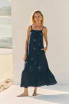 VESTIDO LINHO BORD ANDORINHAS - AZUL