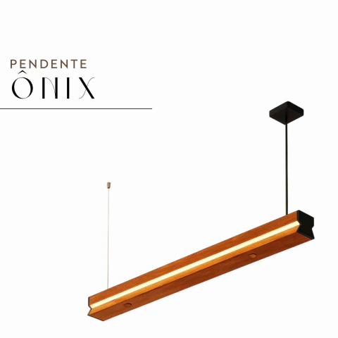 Pendente Ônix de Madeira Maciça