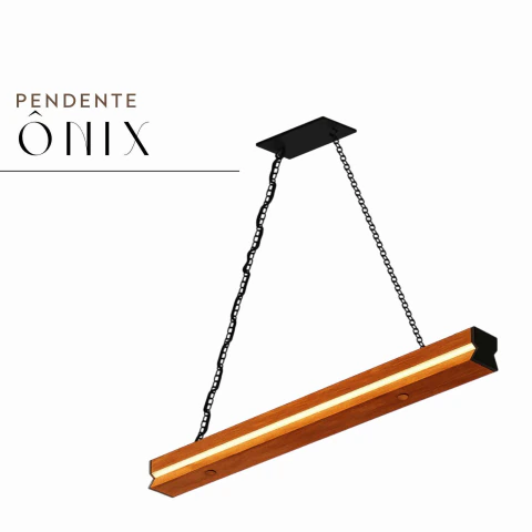 Pendente Ônix de Madeira Maciça