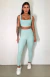 Conjunto Calça Allure com Bolso + Top Alça Grossa Verde Menta na internet