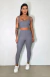 Conjunto Calça Allure com Bolso + Top Alça Grossa Grafite - comprar online