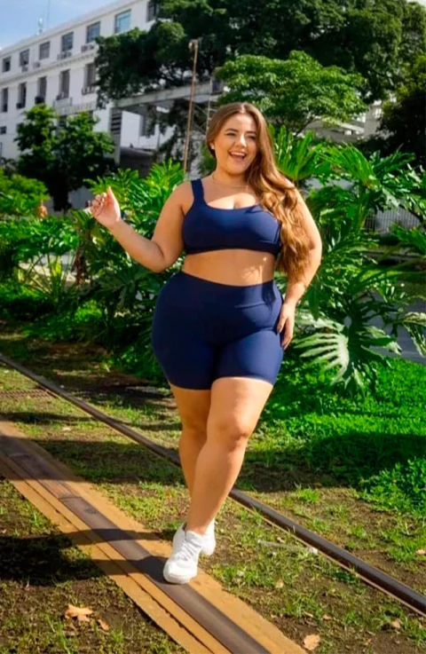 Conjunto Short Basic Top Alça Elástico Azul