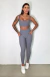 Conjunto Calça Allure com Bolso + Top Alça Grossa Grafite