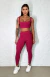 Conjunto Calça Allure com Bolso + Top Alça Grossa Vinho Boheme