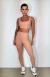 Conjunto Calça Allure Top Alcinha Marrom Cocoa