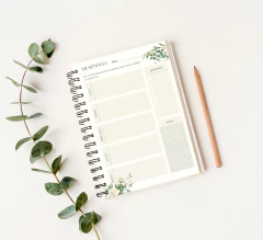 AGENDA PERPETUA CRISTIANA BEIGE FLORAL + TAPA -PDF IMPRIMIBLE - tienda online