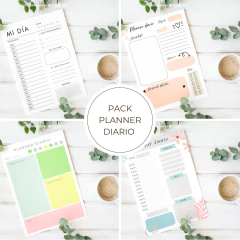 PACK DE 4 PLANNERS DIARIOS - ARCHIVO DIGITAL -PDF - comprar online