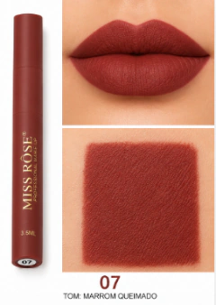 LIP GLOSS MISS ROSE LONG LASTING - COR 07 MARROM QUEIMADO