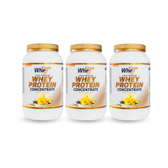 KIT-8 Combo Whey Protein Concentrado Vanilla 900g - 3 Unidades
