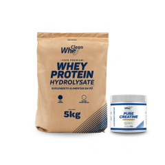Kit - Clean Whey Hydrolysate Classic Sem Sabor Saco 5Kg + Clean Whey Pure Creatine Creapure 300g