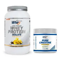 Kit Clean Whey Pure Creatine Creapure 300g + Clean Whey Isolado Vanilla 900g