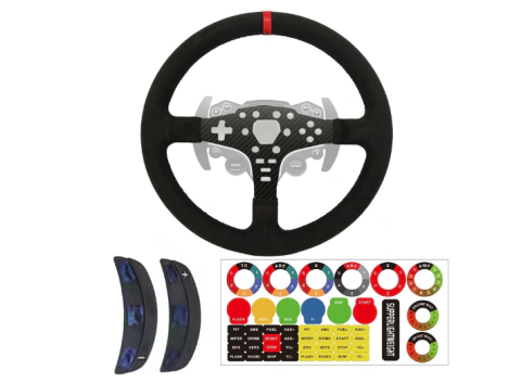 Aro de Volante Camurça Leve 13 Polegadas Obokidlyamor para Mod Moza R5 R3 ES ESX