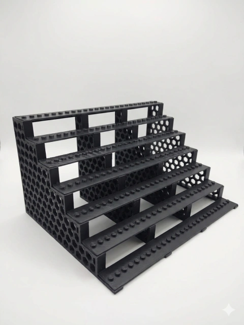 Expositor organizador para minifiguras colecionáveis de blocos de montar estilo LEGO