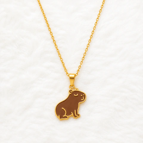Colar Semijoia Capivara | Banhado a Ouro