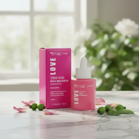 Sérum Facial Rosa Mosqueta com Ácido Hialurônico 30ml