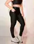 Legging Feminina Fitness sem Costura Frontal com Bolsos Laterais Canelada - comprar online