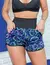 Short Feminino Esportivo em Suplex Estampado Detalhe Lateral e Bolsos - Bella Essence