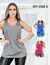 Kit com 3 Camisetas Cavadas Feminina para Academia em Dry Fit Furadinha