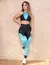 Conjunto Fitness Top e Legging Com Recortes Para Academia Design Moderno - loja online