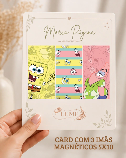 KIT 3 MARCA PÁGINA GRANDE - BOB ESPONJA 02