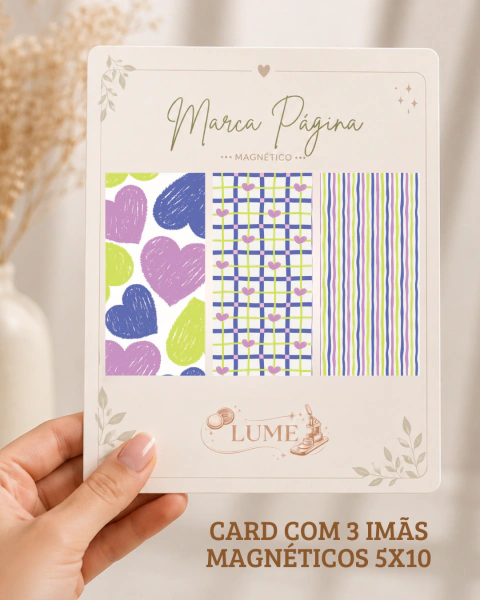 KIT 3 MARCA PÁGINA GRANDE - CORAÇÃO