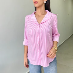 Camisa Liz Listrada Rosa