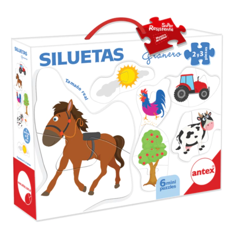 Imagen de Puzzle Siluetas 6 Mini Rompecabezas Varios Modelos Antex.