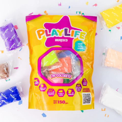 Masa Flexible Playlife Super X 15 Colores Muresco