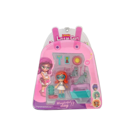 Muñeca Lovely Con 2 Mascostas Y Accesorios - Juguetech en internet