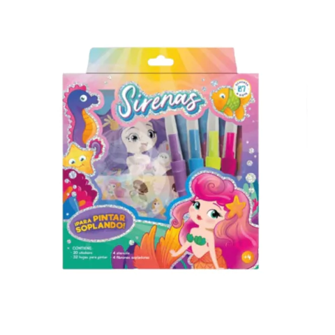 Set Para Pintar Soplando Con Libro Y Stencil - comprar online