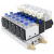 BLOCO MANIFOLD PNEUMÁTICO 6 VÁLVULAS SOLENOIDE 5/2 VIAS 1/4" 24V COMPLETO