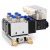 BLOCO MANIFOLD PNEUMÁTICO 3 VÁLVULAS SOLENOIDE 5/2 VIAS 1/4" 220V COMPLETO