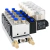 BLOCO MANIFOLD PNEUMÁTICO 5 VÁLVULAS SOLENOIDE 5/2 VIAS 1/4" 24V COMPLETO