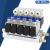 BLOCO MANIFOLD PNEUMÁTICO 5 VÁLVULAS SOLENOIDE 5/2 VIAS 1/4" 220V COMPLETO - comprar online