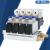 BLOCO MANIFOLD PNEUMÁTICO 4 VÁLVULAS SOLENOIDE 5/2 VIAS 1/4" 220V COMPLETO - comprar online