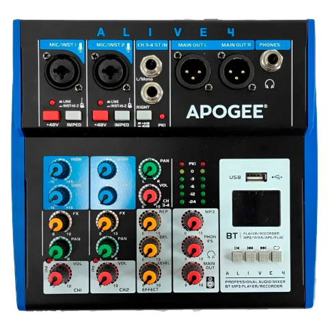Consola Mixer Apogee Alive 4 2 Canales 1 Stereo