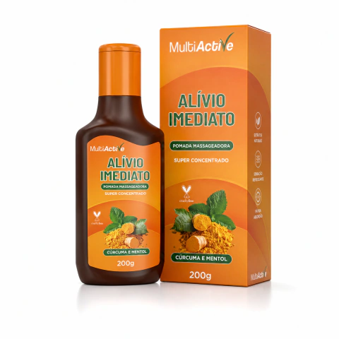 Pomada Massagem Extra Forte Arnica 9 Ativos 200g Alivio Imediato Mentol - Multiactive - comprar online