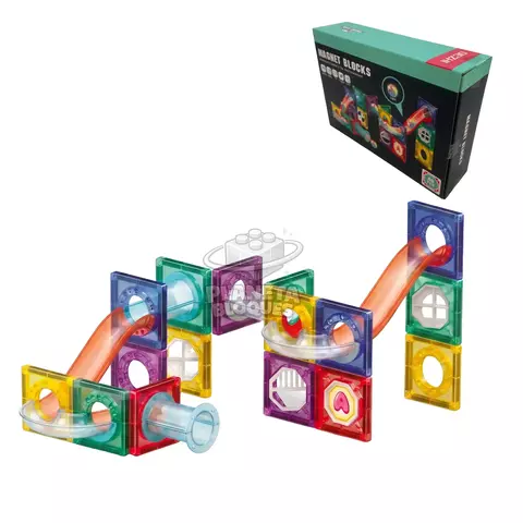 Circuito de Bloques Magnéticos con Bolas iluminadas – 40 Piezas - comprar online
