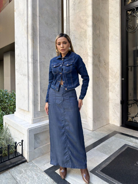 Saia Longa em Lyocel – Elegância e Conforto (P ao GG)