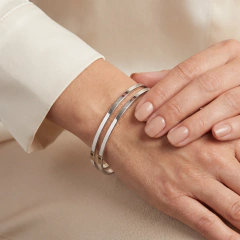 Bracelete Liso Rodio Fileiras Lisas na internet