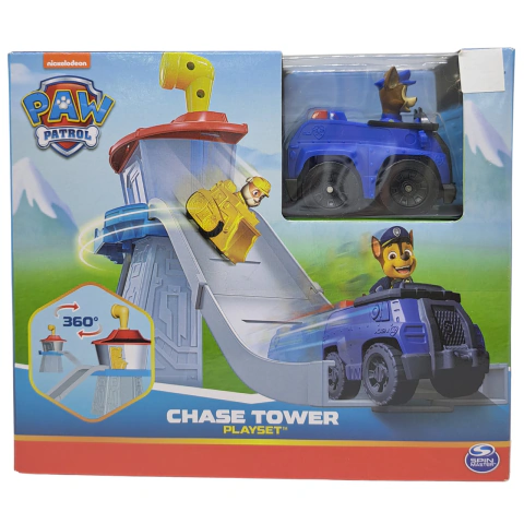 Paw Patrol Chase Tower Playset – Torre de Rescate con Vehículo de Chase