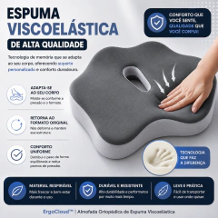 Almofada de assento ergonômica de espuma viscoelástica para cadeiras de escritór - loja online